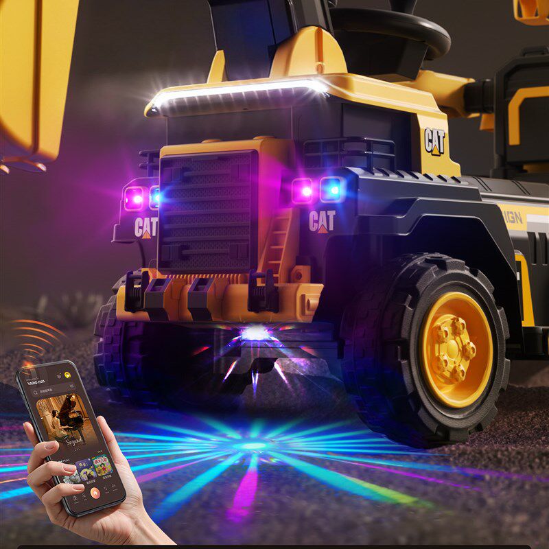 挖掘机儿童玩具车j可坐人2025新款男孩女孩可推大号遥控挖土挖挖