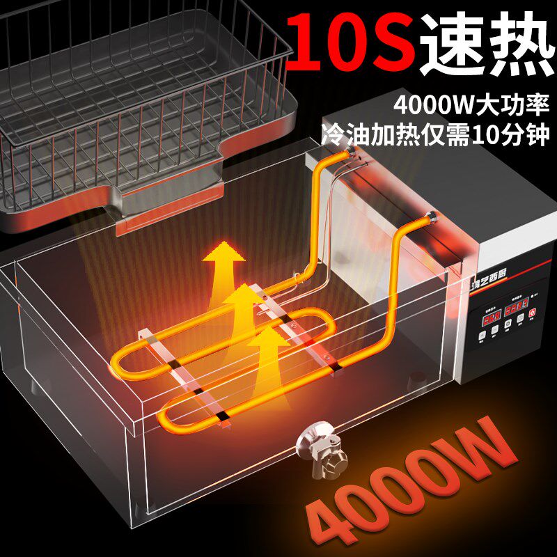 商用大容量油条机炸油条专用锅多功能加厚电炸炉S可拆卸摆摊油炸