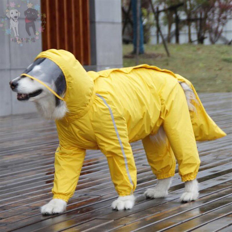 狗狗雨衣全包大型犬金毛德牧萨摩宠物大狗护肚防水雨天衣服四脚