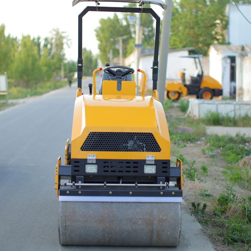 3吨座驾式双钢轮振动碾压路机手扶式单轮双轮压实机小型压路机1吨