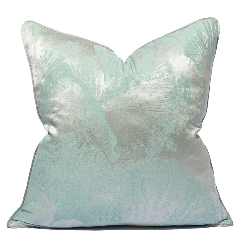 沙发抱枕新中式轻奢绿色靠垫w护腰枕床头靠背垫抱枕套不含芯可定