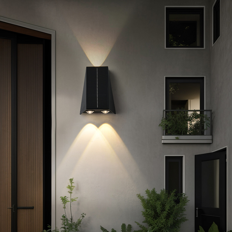 太阳能户外壁灯洗墙灯庭院灯室E外防水景观别墅花园围墙壁灯
