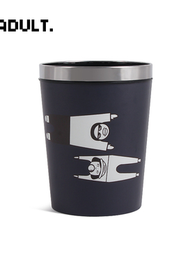 sadl可爱日系卧室客厅厕所卫生间家用厨房塑料S垃圾桶带压圈无盖