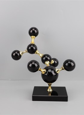 创意几何水晶分子球摆件客厅玄关简约电视柜T酒柜样板间装饰