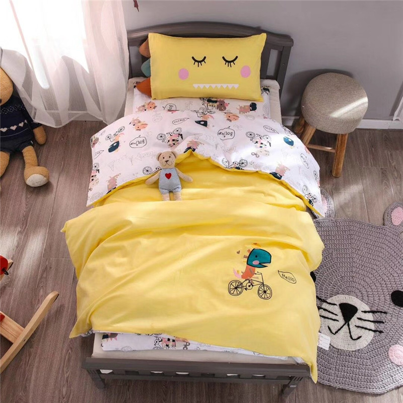 儿童床上用品幼儿n园被子三件套夏天午睡宝宝婴儿被套被褥含芯