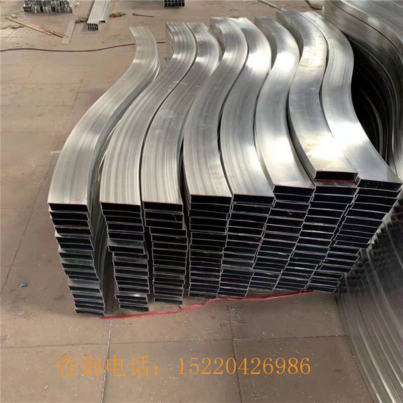 定制生态木吊顶异型铝方通型材方管挤压拉弯N弧形艺术波浪天花格
