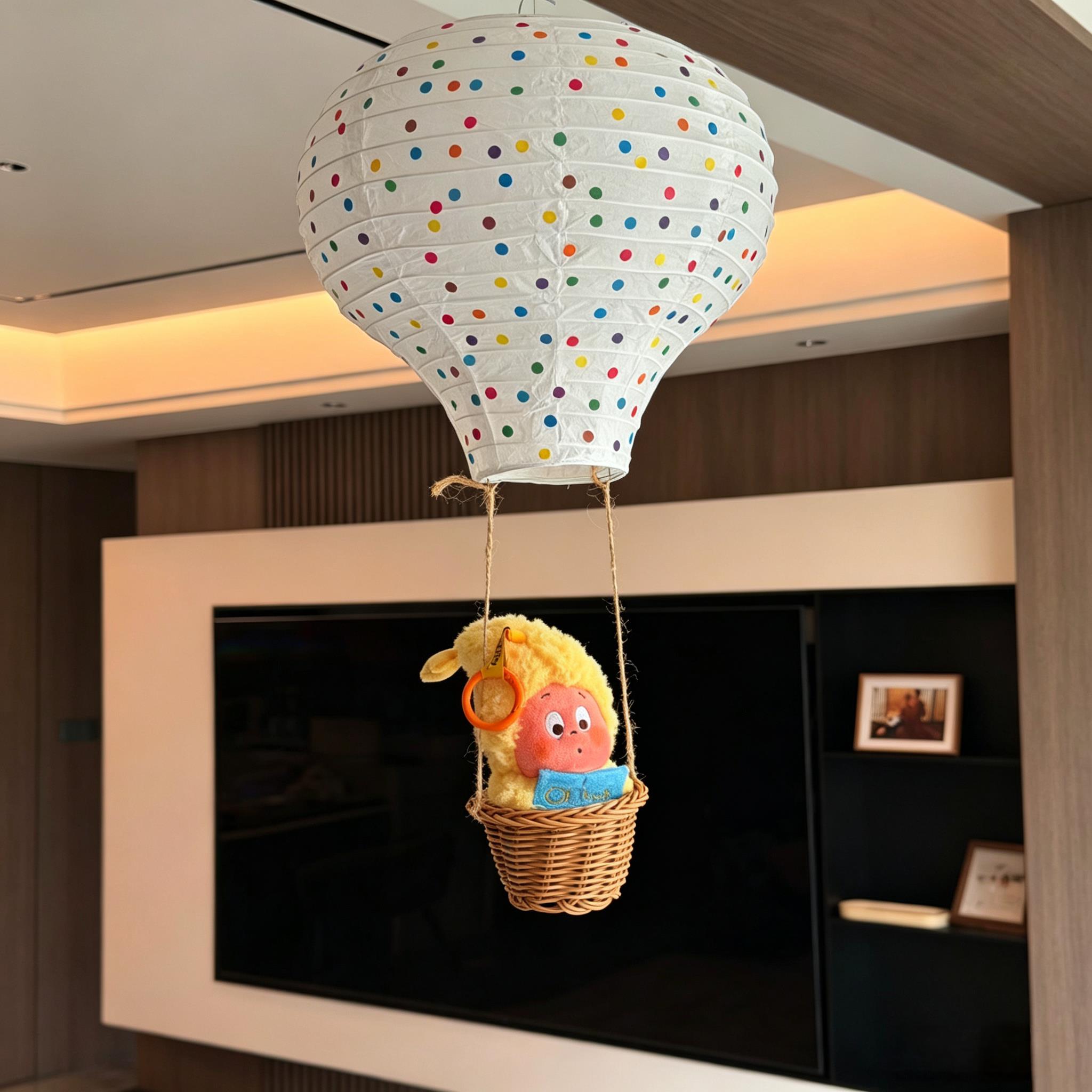 星星人热气球空中吊饰挂饰公仔玩偶盲盒收纳展示架客厅装饰摆件