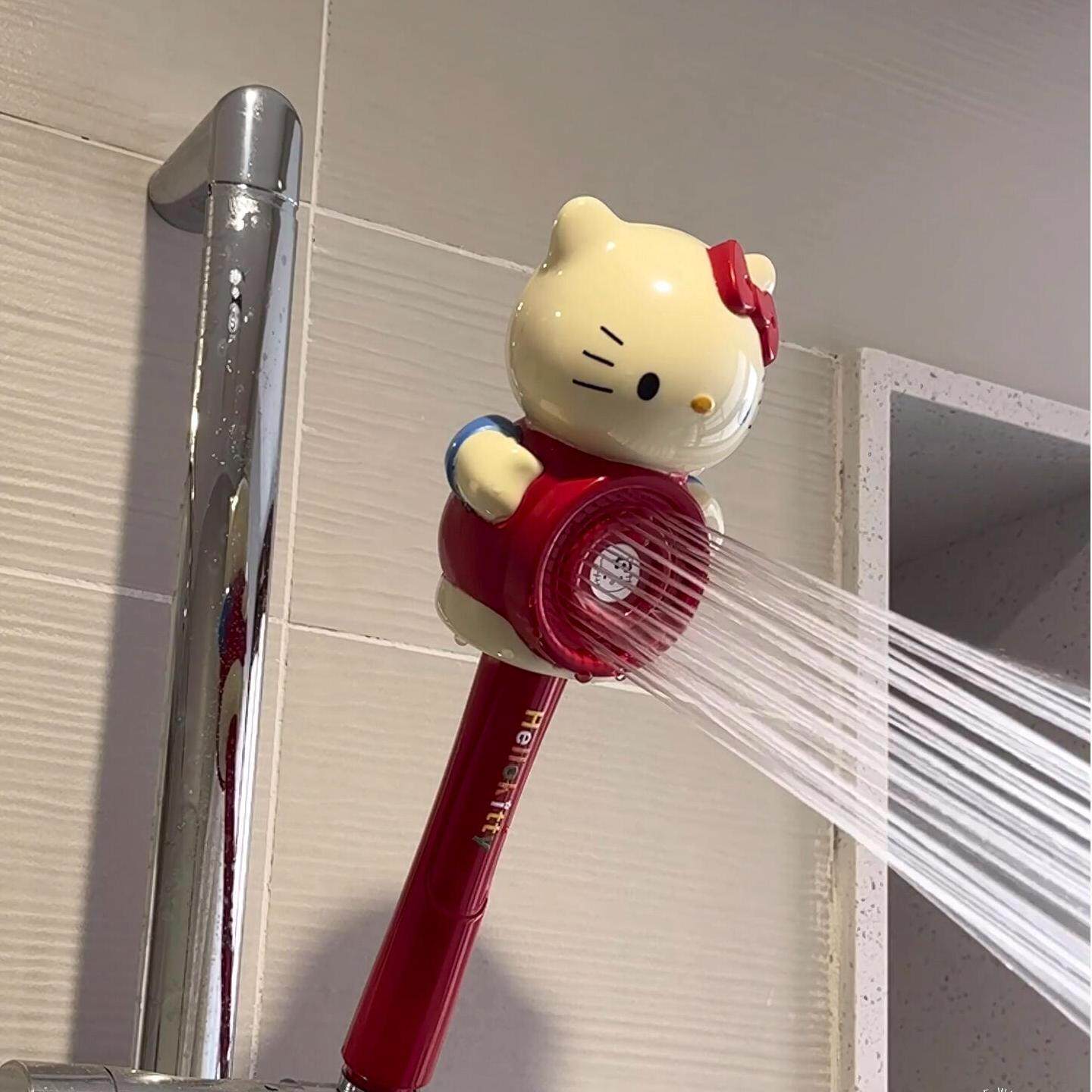 hellokitty花洒喷头家用淋浴花洒浴室过滤淋浴头顶喷卫生间免打孔