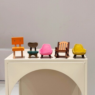 【新家的小角落】五把小椅子摆件可爱治愈系电视柜装饰有趣小摆件