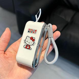 哈喽Kitty牙线盒自动弹出便携式家用迷你随身牙签线剔牙线收纳盒