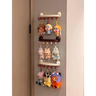 免打孔挂钩吸盘式钥匙挂架创意家用多功能玩偶摆件收纳架钥匙挂架