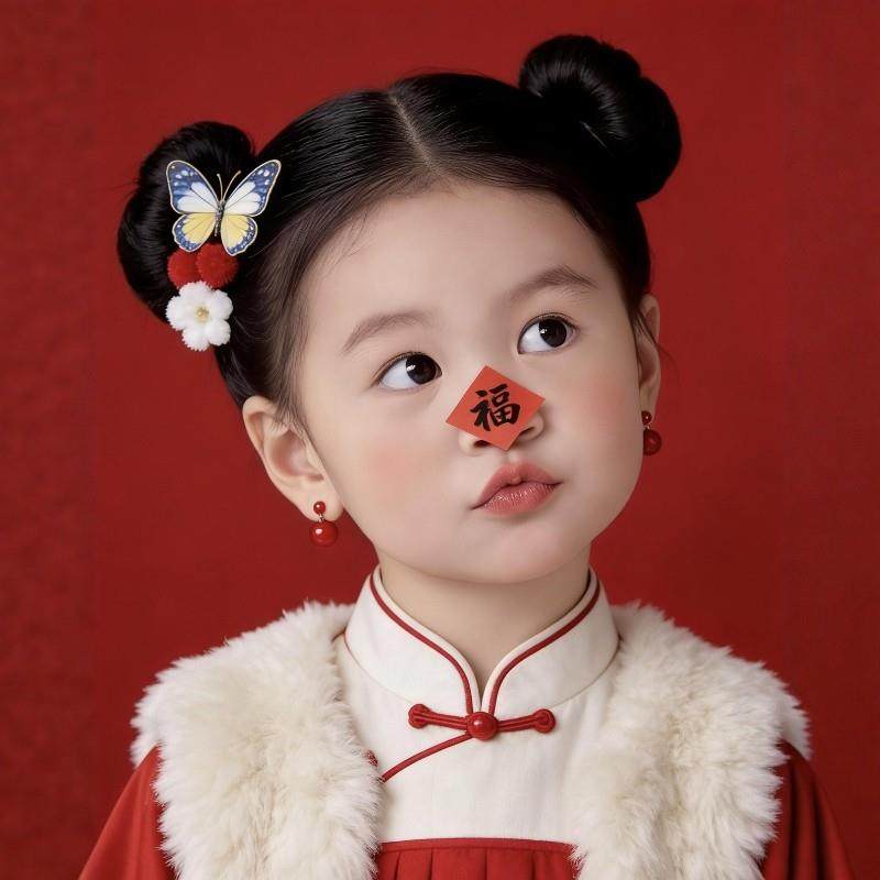 儿童新年拍摄道具公红色福字脸部妆容贴纸2026跨年春节氛围装扮贴,节庆用品/礼品,节日装扮用品,淘宝优惠券,粉丝福利购,淘宝优惠卷
