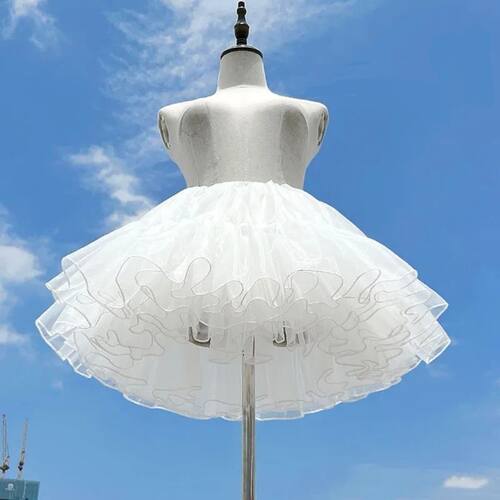 洛丽塔裙撑lolita四层软纱连衣裙女无骨软纱衬裙舞台礼服内搭裙撑