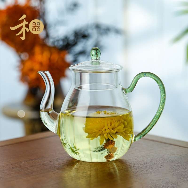 禾器云仕壶 玻璃泡茶壶仿古执壶中式茶具家用分茶器