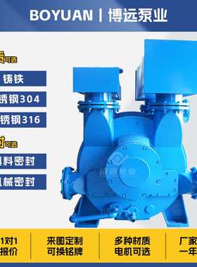 湖北博远2BE303/353水环式真空泵及压缩机负压液环电动卧式液环泵