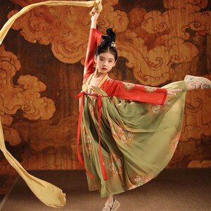 女童汉服儿童古装小仙女唐宫夜宴中国风超仙古风2023唐装民族夏季