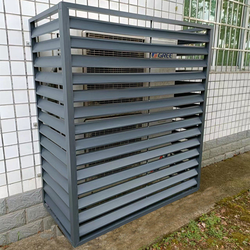 定制空调外机保护罩格栅置物架铝单D板雕花遮挡防护栏铝合金百叶