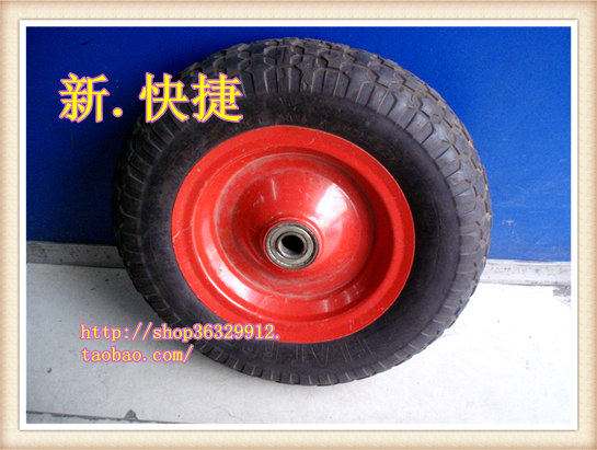13寸实心胎车轮/工矿橡胶R轮子/手推车轮