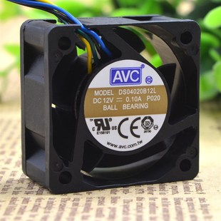 12V 4020 0.10A DS04020B12L 双滚珠散热风扇 AVC奇宏 3线 4cm