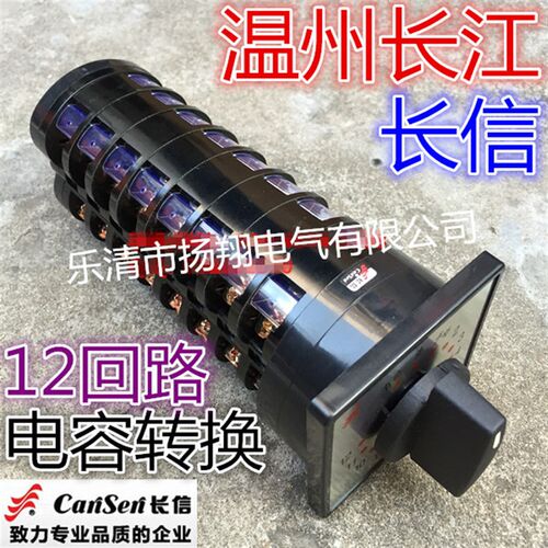 长信 温州市长江电器开关厂 12回路电容转换开关 LW5D-16 TM712/8