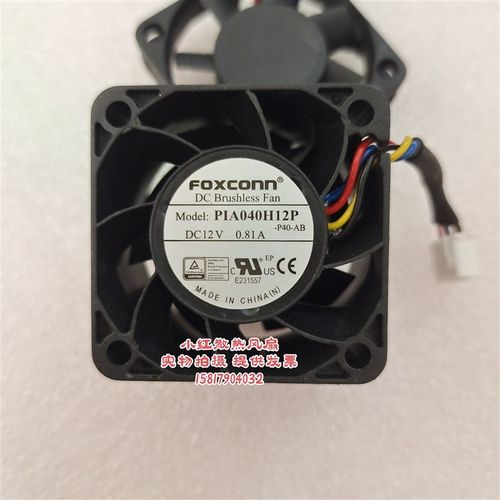 全新FOXCONN 4028 12V 0.81A PIA040H12P 4CM PWM温控 大风量风扇
