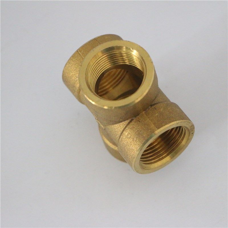 正品埃美柯651黄铜加厚内丝四通管件水管配件DN65  2.5寸专卖店