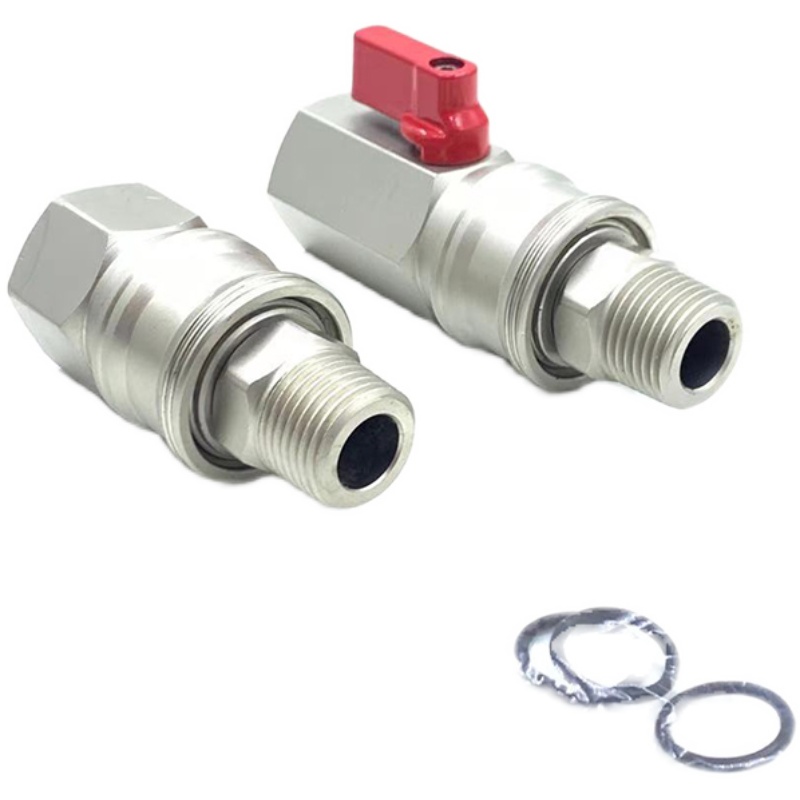 大风炮快速接头小风炮管转换接头带阀门万向旋转接头汽修补胎配件