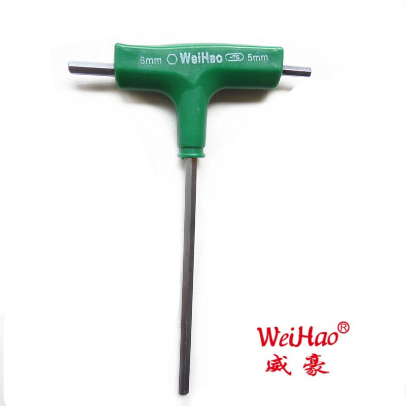 T型塑胶手柄内六角扳手 3-2.5 4-3 5-4 6-5 8-6 10-8