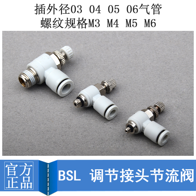 调速节流阀SMC型 AS1201F/SL3/4/5/6-M3/M5微型迷你气缸气管接头