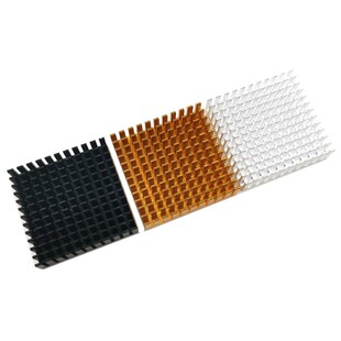 2个散热片 40*40*11mm 金属开槽40X40X11MM散热器破槽 金色黑银色