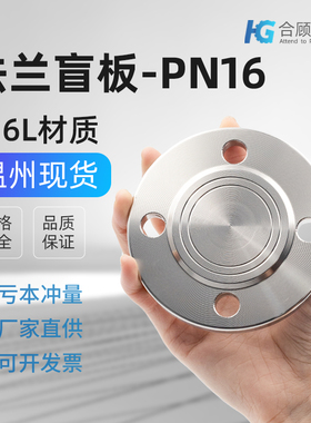 316L不锈钢 PN16 法兰盖 盲板 锻打焊接不锈钢法兰片 法兰盘堵板