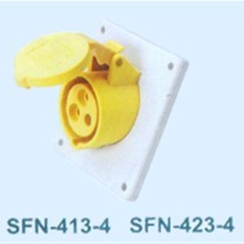 SFE上丰工业插座SFN-413-4 16A三极暗装斜座 IP44 三芯插座 新型