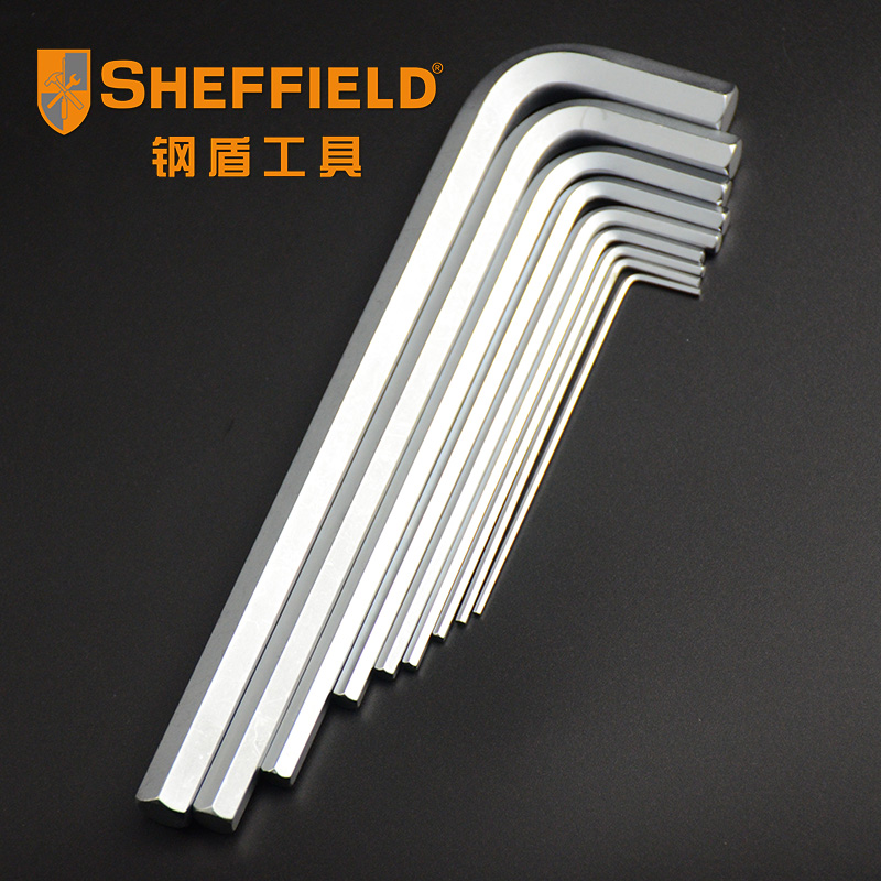 钢盾工具S2加长平头内六角扳手方棱单只大规格小1.5234678105.5mm