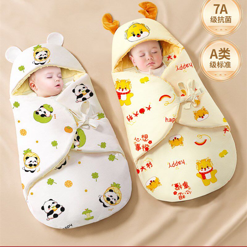 包被初生婴儿手抱被a类纯棉冬天新生宝宝外出可爱二合一两用睡袋