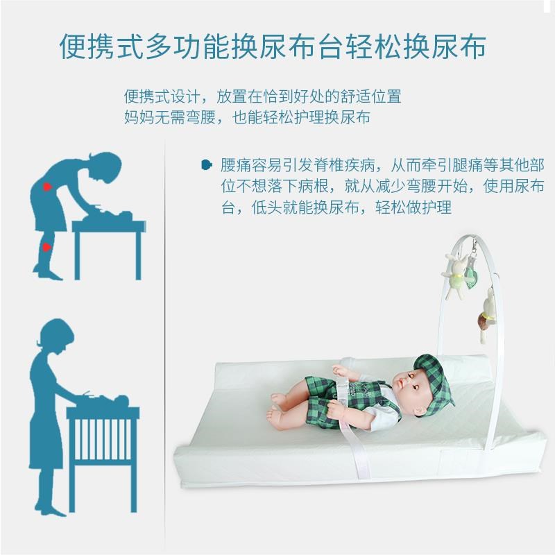 尿布台垫a可定制宝宝护理台抚触按摩垫婴儿换尿布神器可移动床中