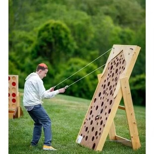 超大滚球迷宫滚球木玩具互动装置露营G儿童乐园户外木玩具超大装