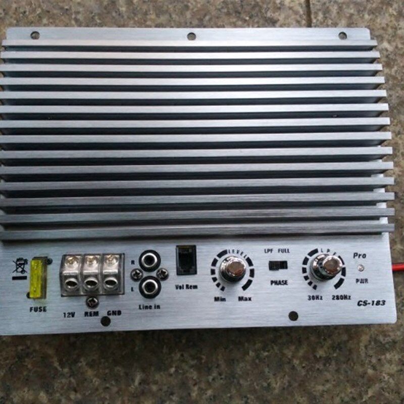 发烧12V汽车功放板 8管大功率 可A推6--12寸 DIY功放板带线控功能