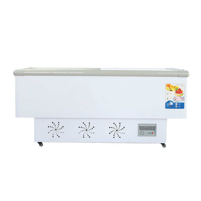冰柜两用大容量卧式冷藏柜展示玻璃透明冷冻岛保鲜展示柜商用冰箱
