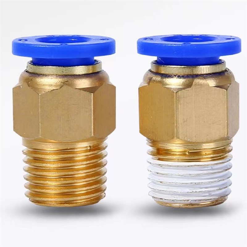 全铜高品质气动快速接头气管快插螺纹直通PC4PC6PC8PC10PC12-M5