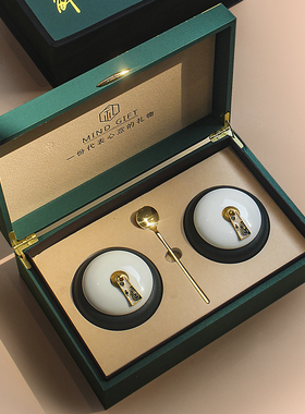 新款陶瓷绿色石斛双罐装300克y石斛花通用滋补品春风包装盒 礼品