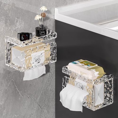 卫生间厕纸盒免打孔纸巾架浴室置物架壁挂L式厕所洗手间抽纸卷纸