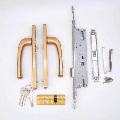 断桥铝合金门锁8529 8534多点平开纱窗玻璃门锁老式阳台锁具配件