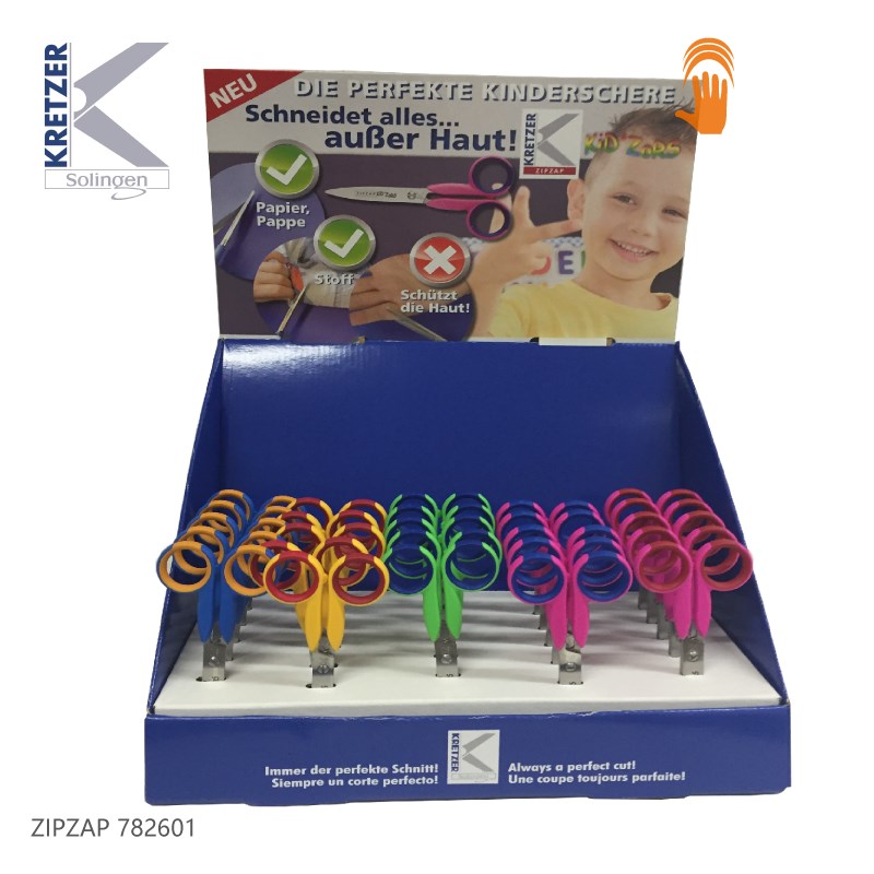 KRETZER 儿童安全剪刀782601-25PCS 裁纸裁布不锈钢工艺手工用具