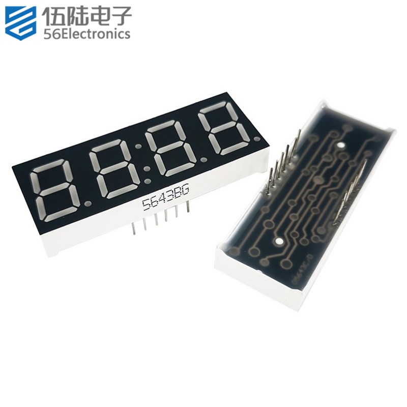 带秒点 共阳4位带时钟点数码管5461BS( 0.56英寸红色)