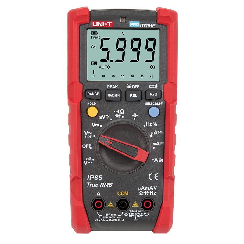 优利德UT191E/T高精度工业级防水防尘防摔数字万用表便携式万能表