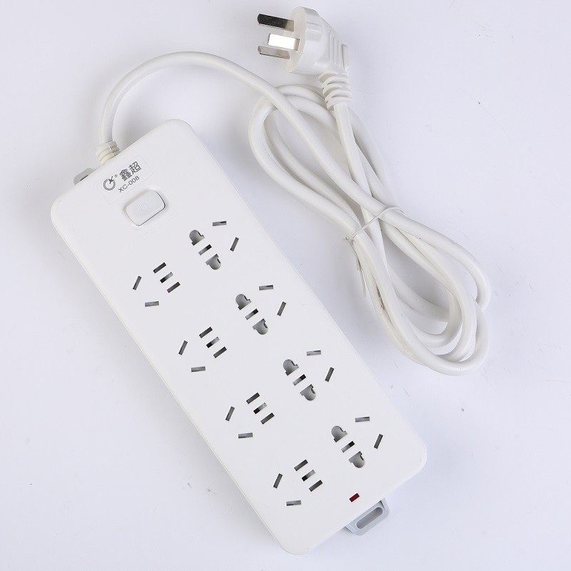 带安全门2500W铜芯1平方铜线插线家用插排板长线插板带线接线板