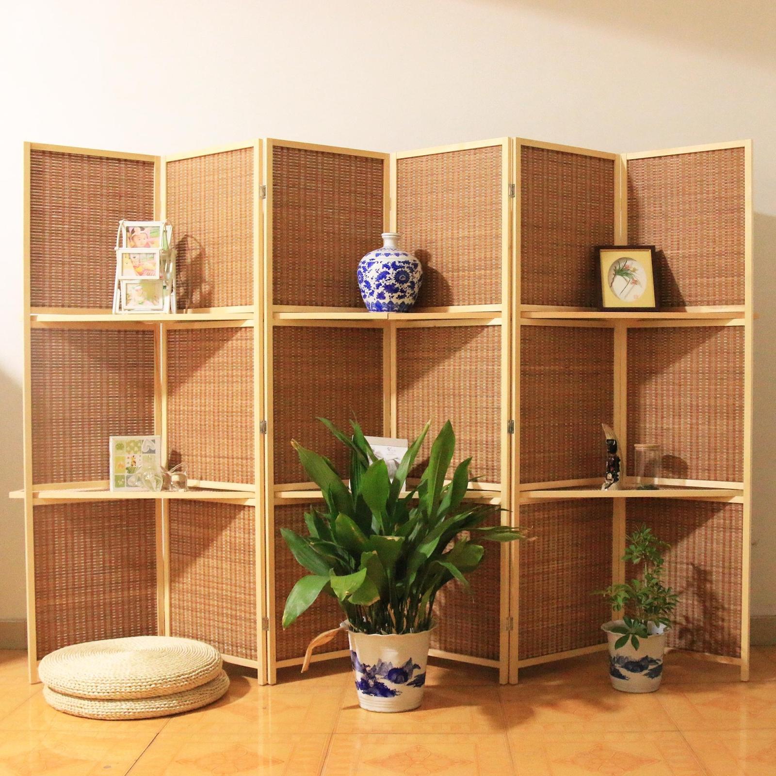 产地货源客厅卧室中式实木竹编酒店 储物架 隔断屏风