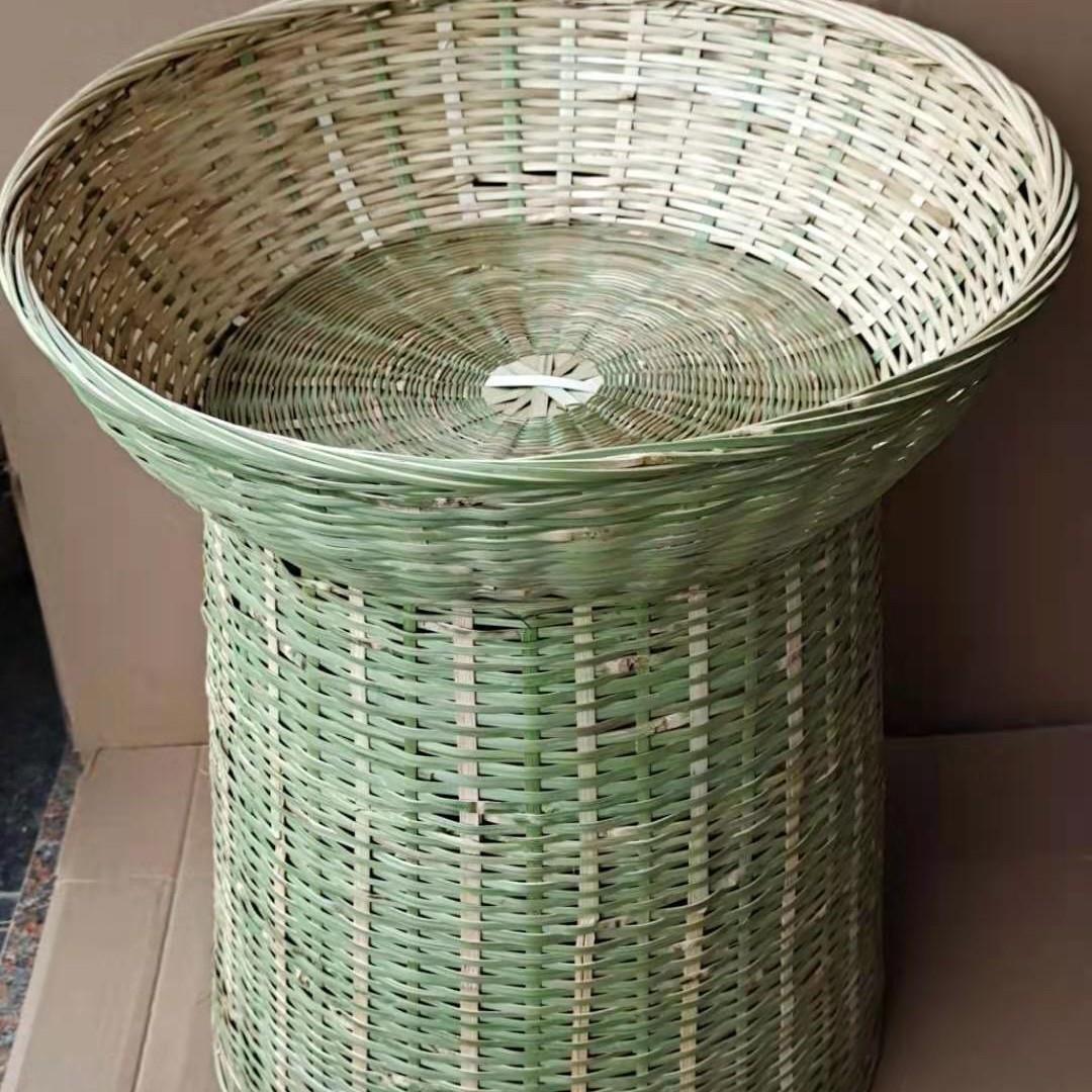 竹编收纳筐高脚大箩筐超市摆放商品物件筐竹制品大竹筐
