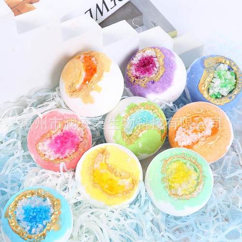爆款热销精油泡澡爆炸沐浴盐球bath bombs海盐泡澡球9个装套装