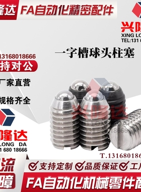 一字槽PBSH-4/PBSHS-6 C-BPES/C-BPEU3/4/5/6/8/10/12/16球头柱塞